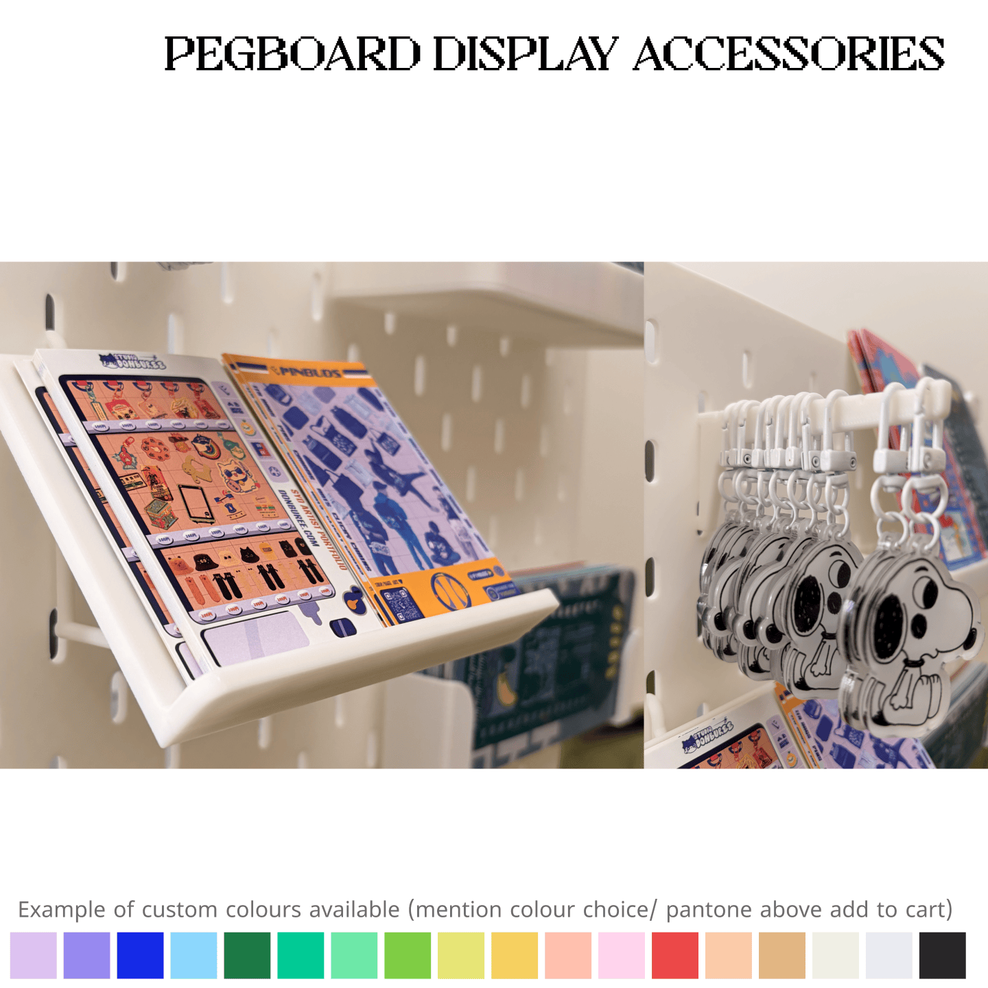 BOOF PANEL PEGBOARD & Display Accessories (custom made per order in Australia)