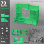 Frosted Jade Green, Shapeshift 70 panel display kit