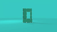 360° rotating view of the BOOF Frame Half in Pine Green — a compact, modular artist alley setup designed for clean, professional displays.