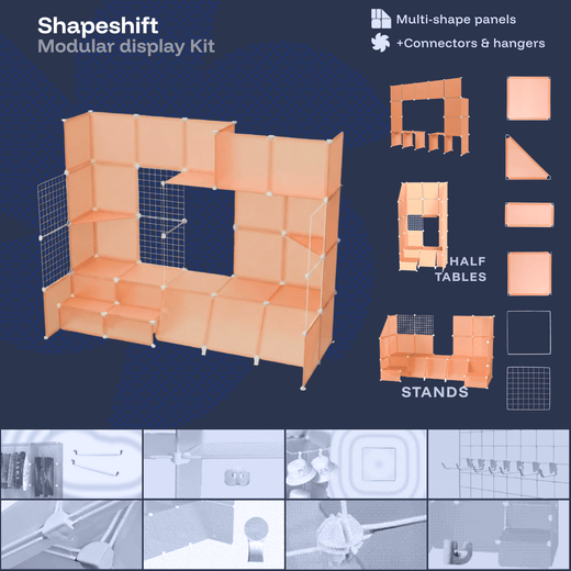 Apricot Modular Artist Alley Display Booth Kit with Panels and Connectors