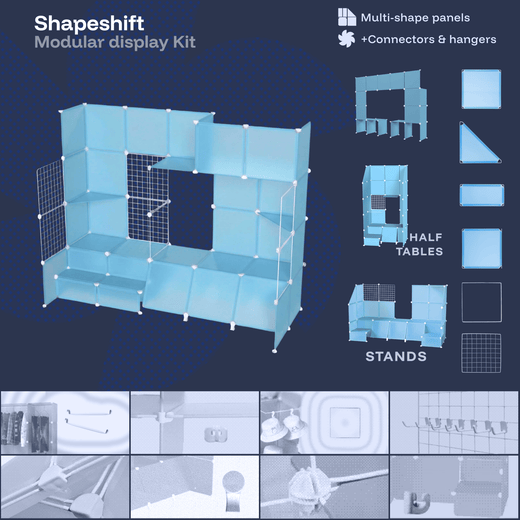 Blue Sky Modular Artist Alley Display Booth Kit with Panels and Connectors